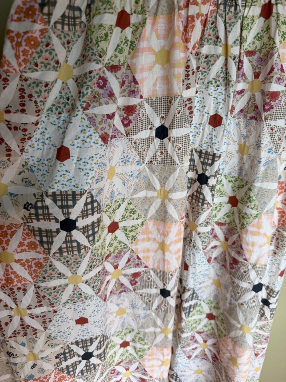 Christ Dawn The Pia Dress daisy patchwork quilt top dress, cottagecore - Picture 4 of 8